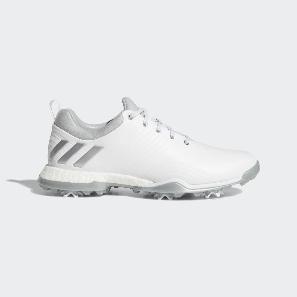 Pantofi Golf Adidas Adipower 4orged Dama Romania - Albi/Argintii Metal/Gri DA9740